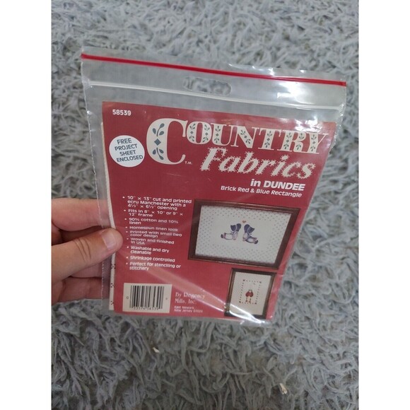 Country Fabrics in Dundee 10" x 13" by Regency Mills, Inc Blue Rose Rectangle - Picture 6 of 7